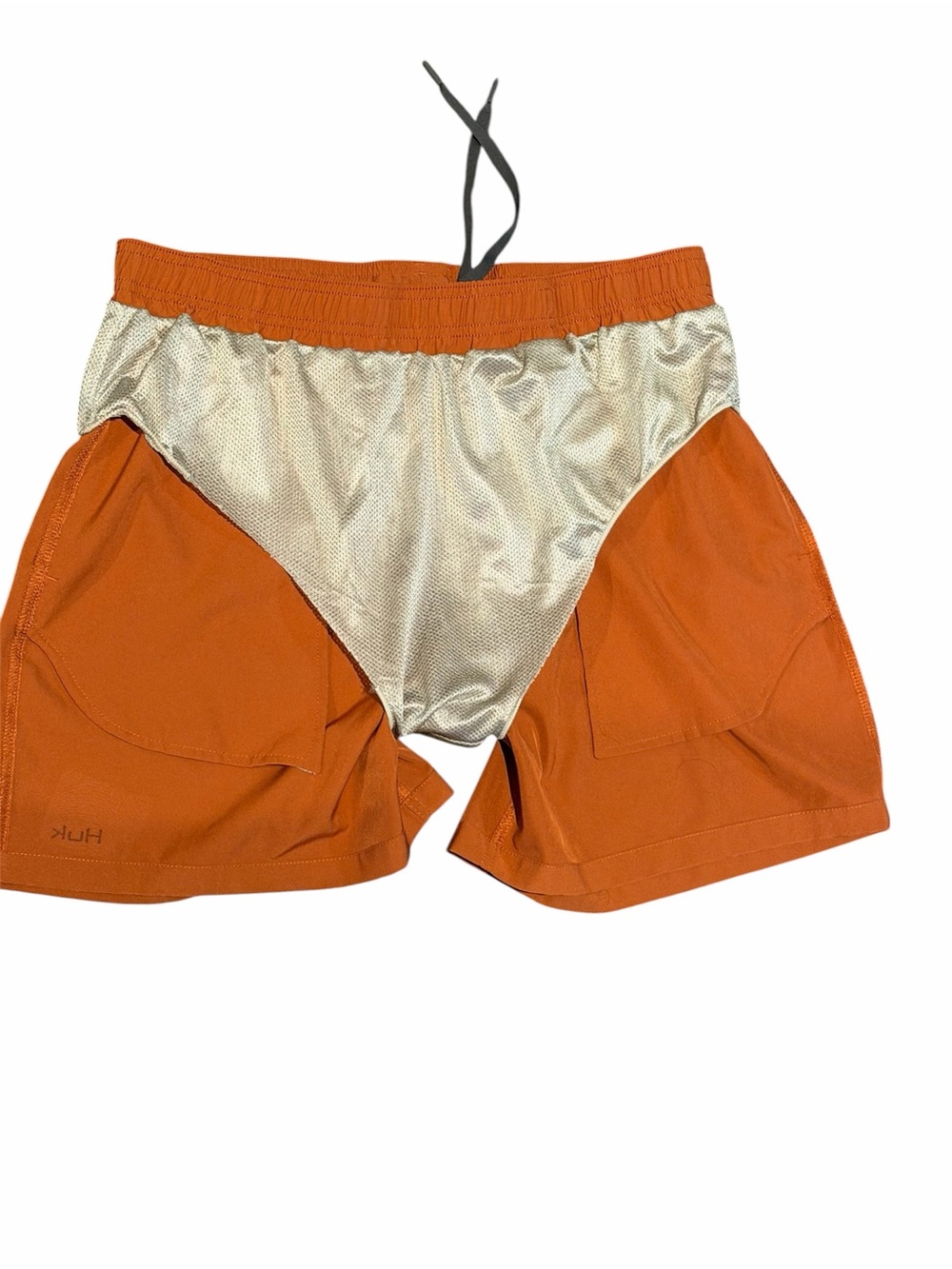 HUK Fishing Men’s Large Shirt & Shorts Set Tan Orange Outdoor Performance Outfit - Picture 11 of 15